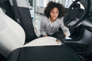 Cleaning car upholstery stains