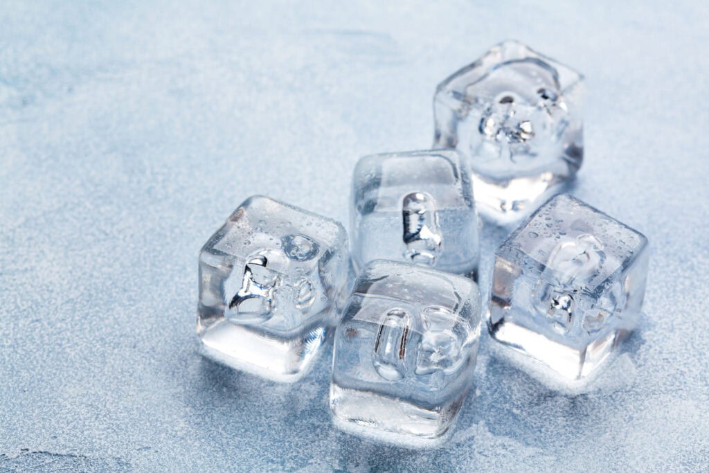 ice cubes for sticky mess on auto upholstery